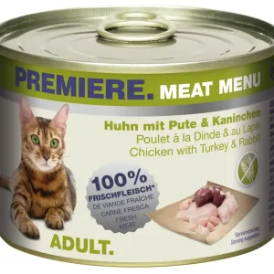 PREMIERE Meat Menu Adult Huhn, Pute und Kaninchen 200 g Geprüft